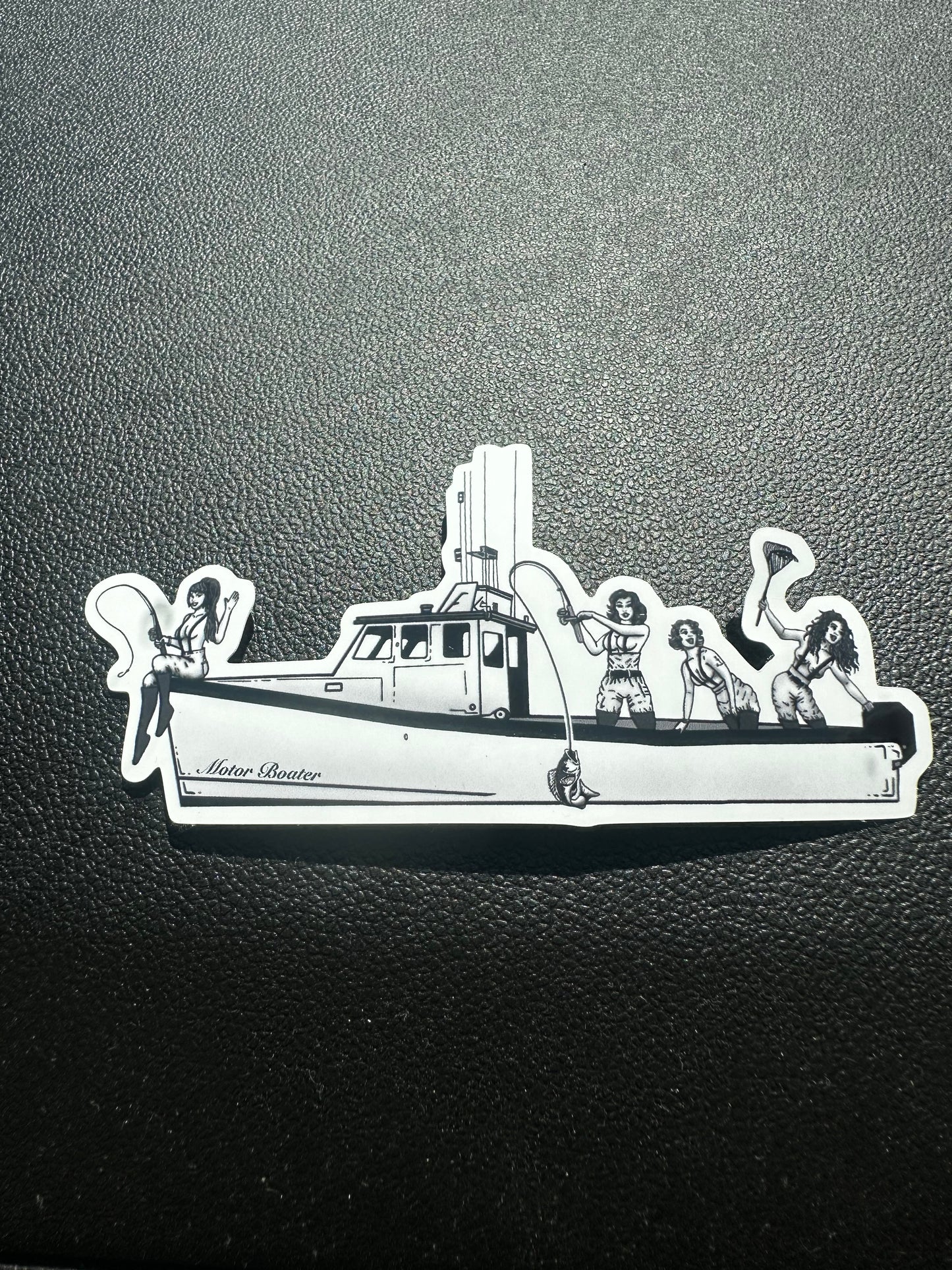 Motor boater sticker 4.5”x2.4”