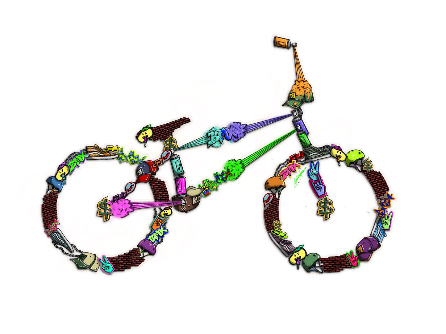 Adult Bmx bike T-shirt