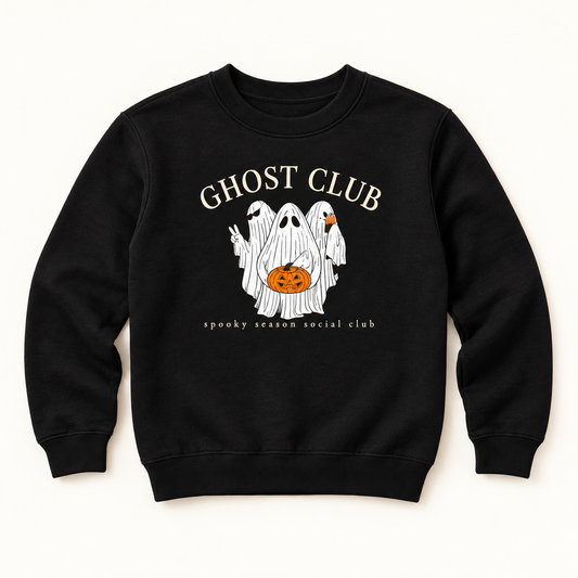 Ghost Club kids crewneck in black