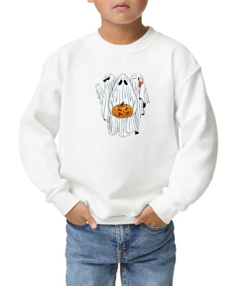 Kids Ghost Halloween Sweatshirt