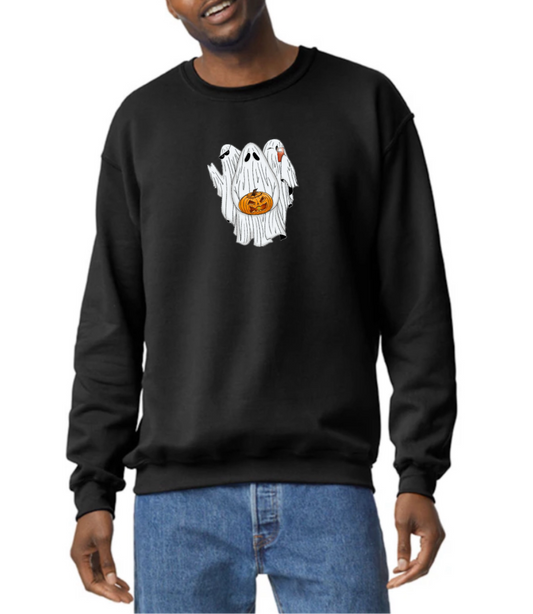 Adult ghost Halloween sweatshirt
