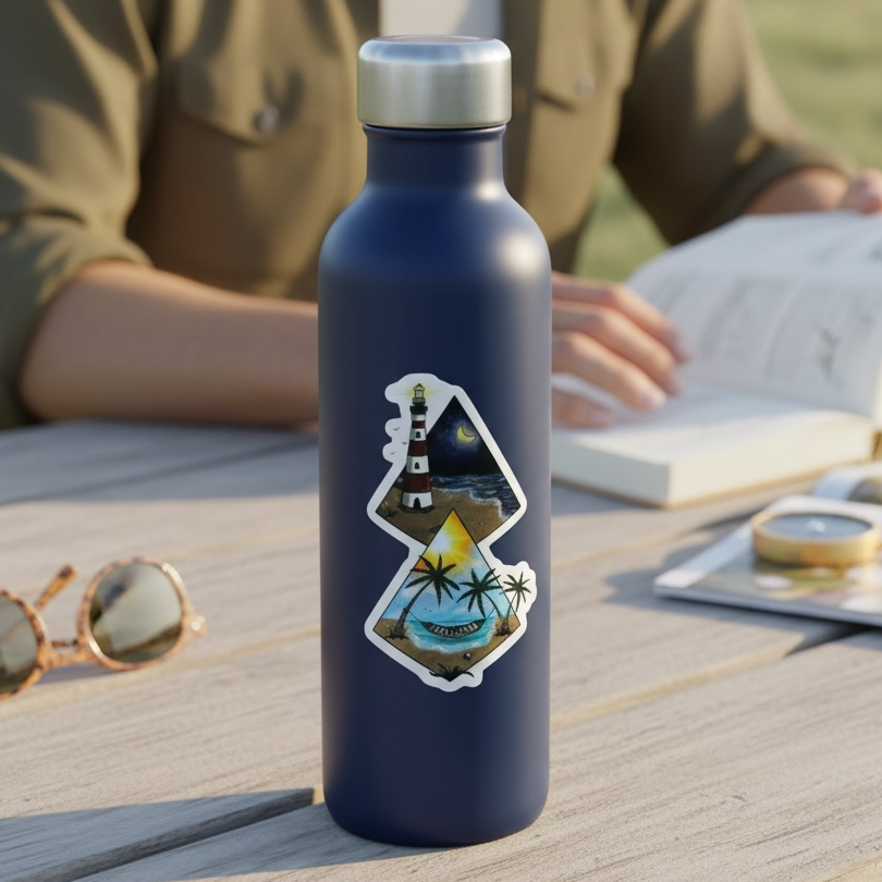 Light house tropical sticker