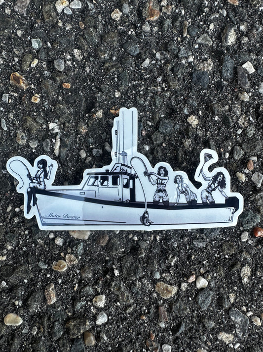 Motor boater sticker 4.5”x2.4”