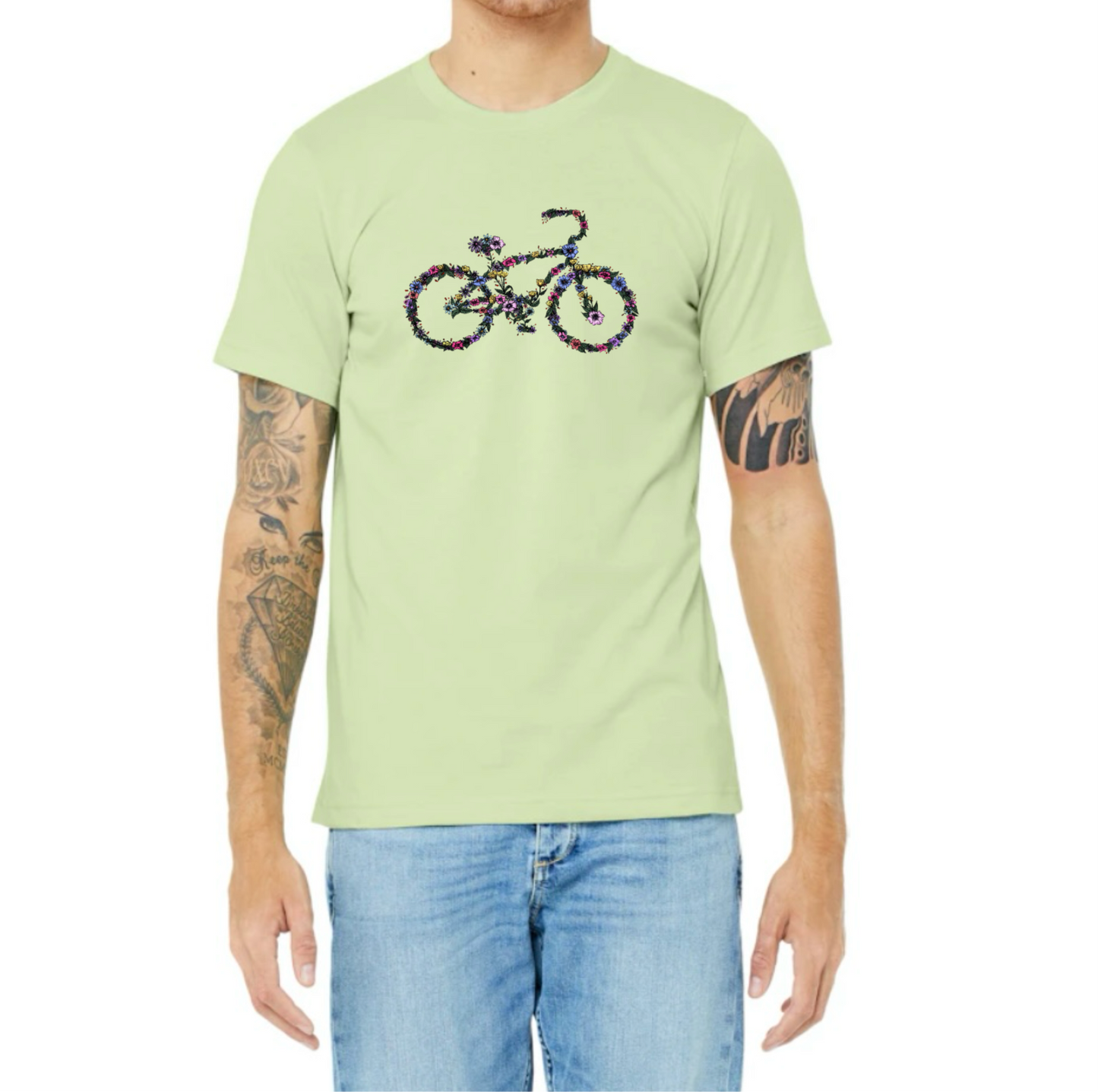 Adult floral bicycle T-shirt