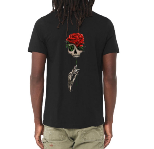 Adult Skull rose T-shirt