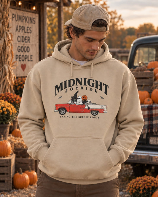 Midnight Joyride hoodie in sand