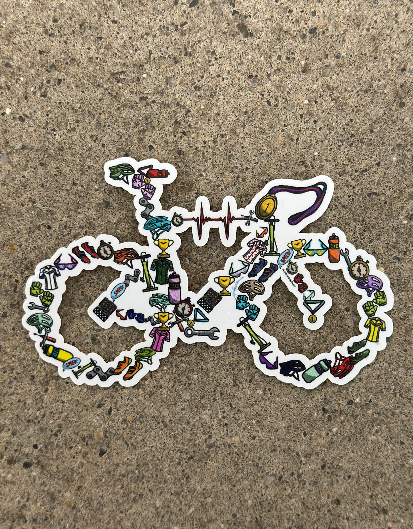 Road bike sticker