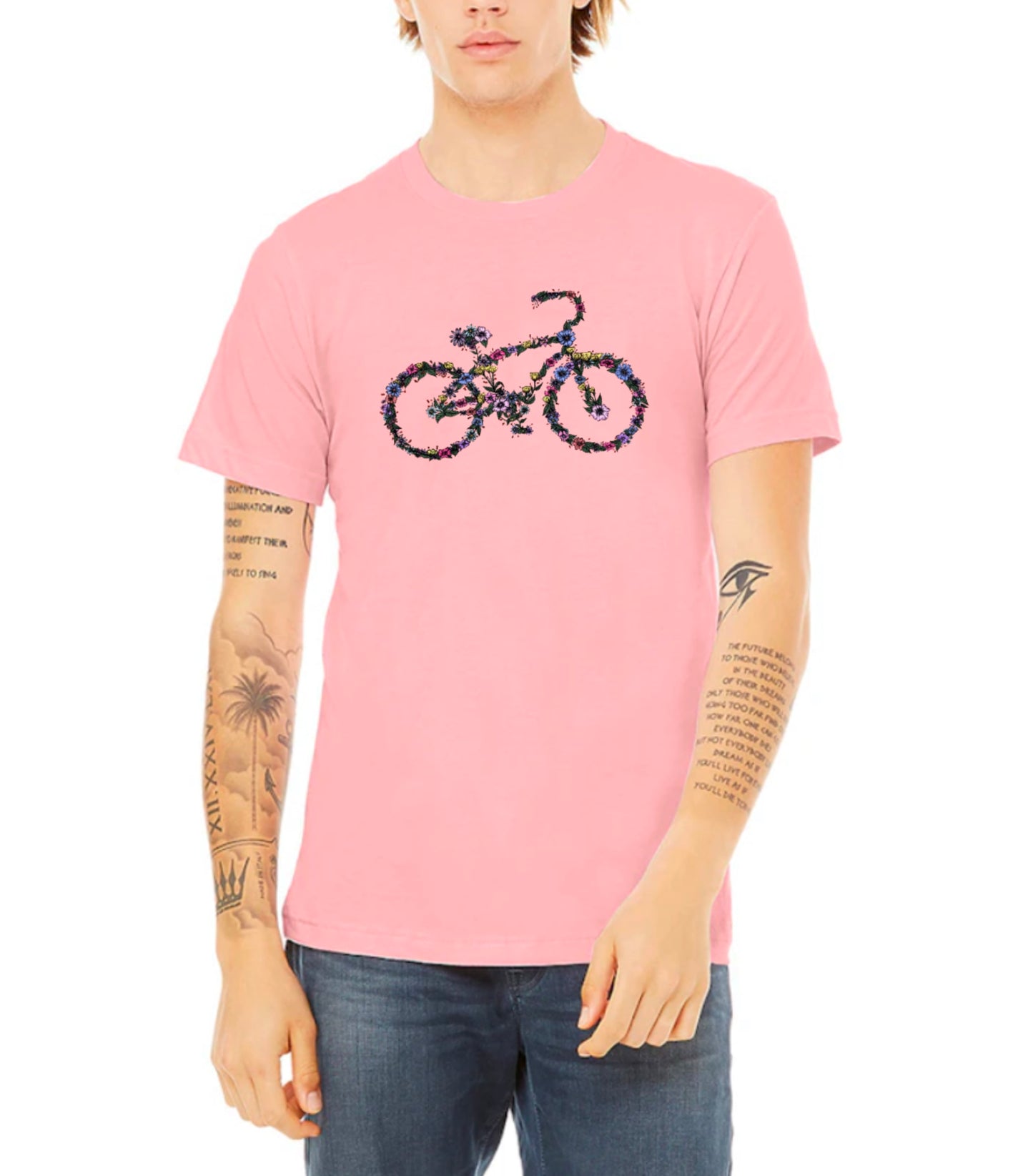 Adult floral bicycle T-shirt
