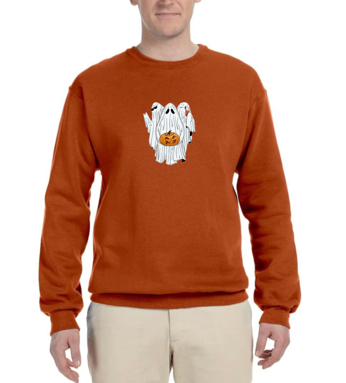 Adult ghost Halloween sweatshirt