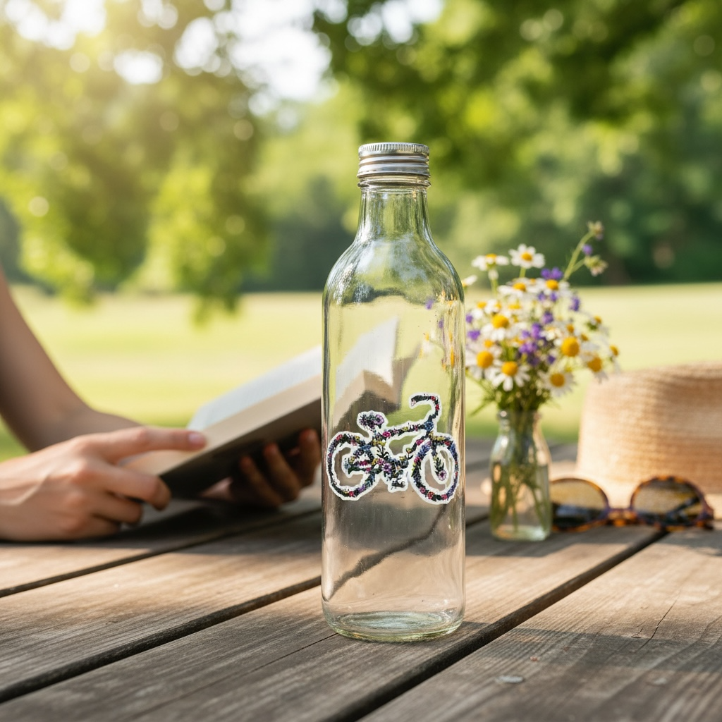 Floral bicycle sticker