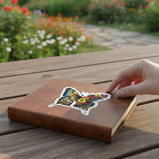 Floral Butterfly sticker