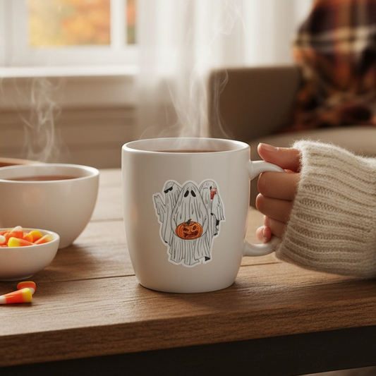 Ghost Halloween sticker