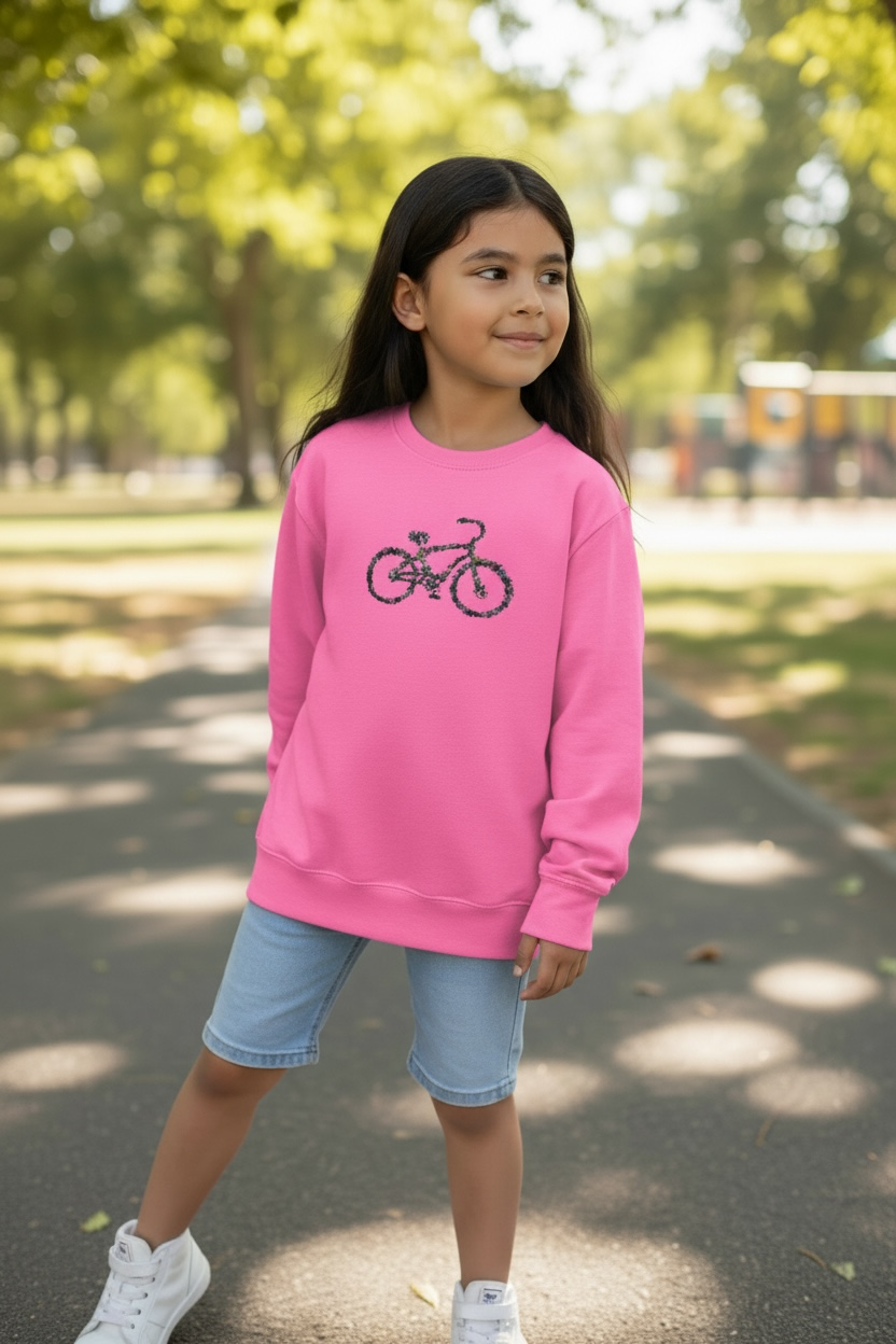 Kids floral bicycle Sweatshirt