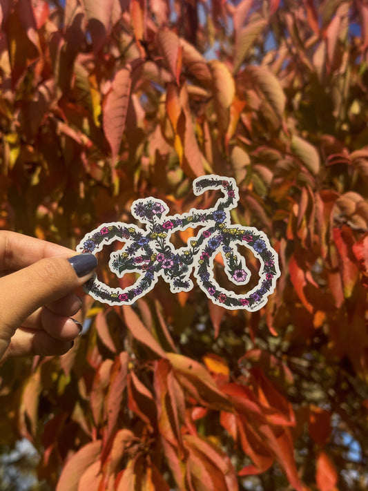 Vinilo floral para bicicleta 🌸