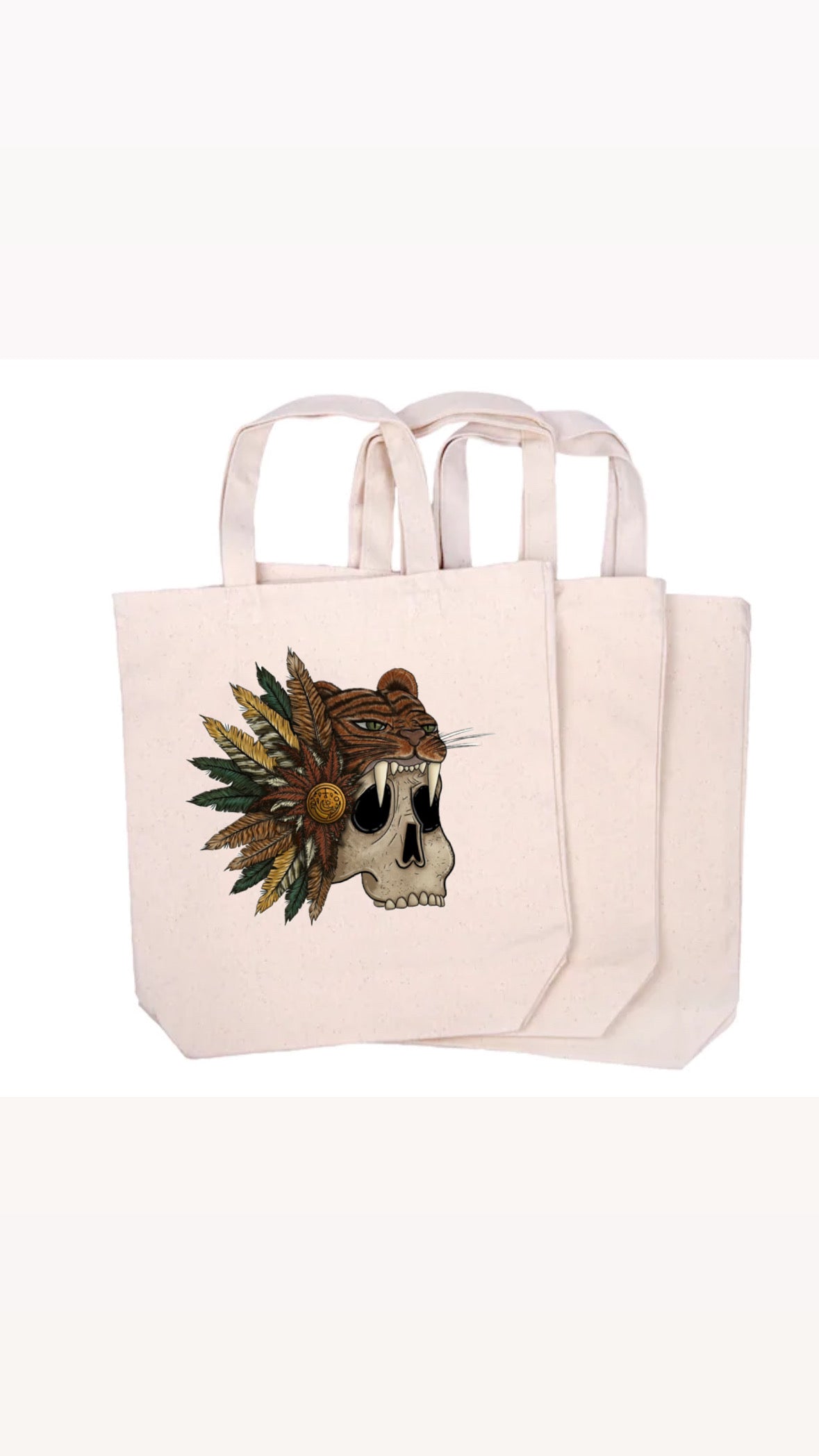 Skull tote bag