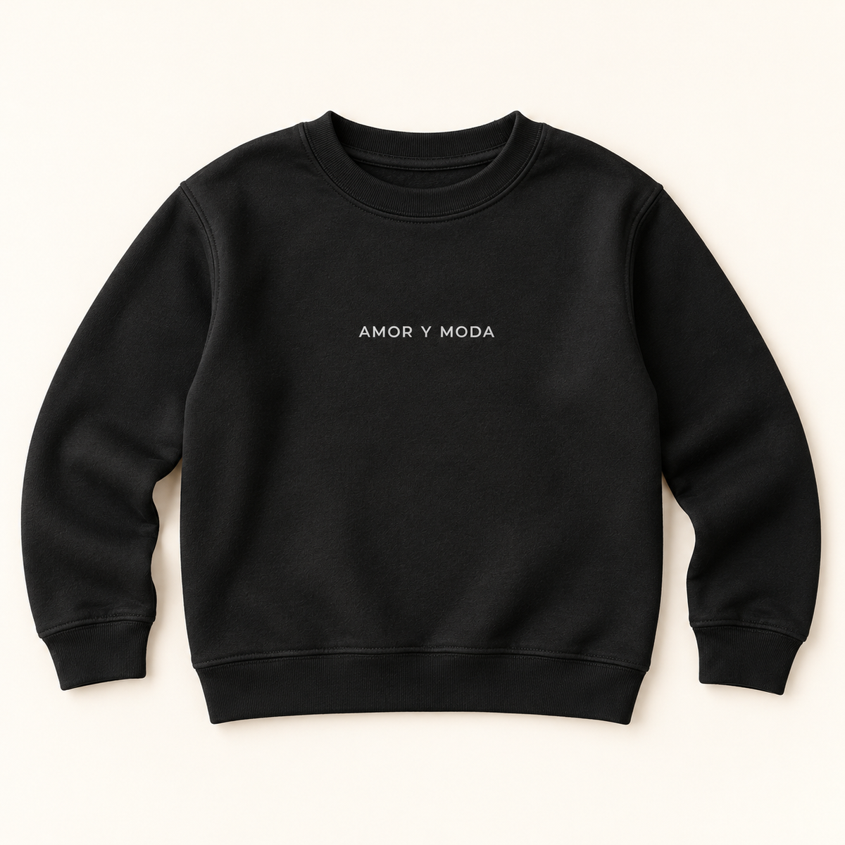 Amor y Moda Kids’ Crewneck in Black