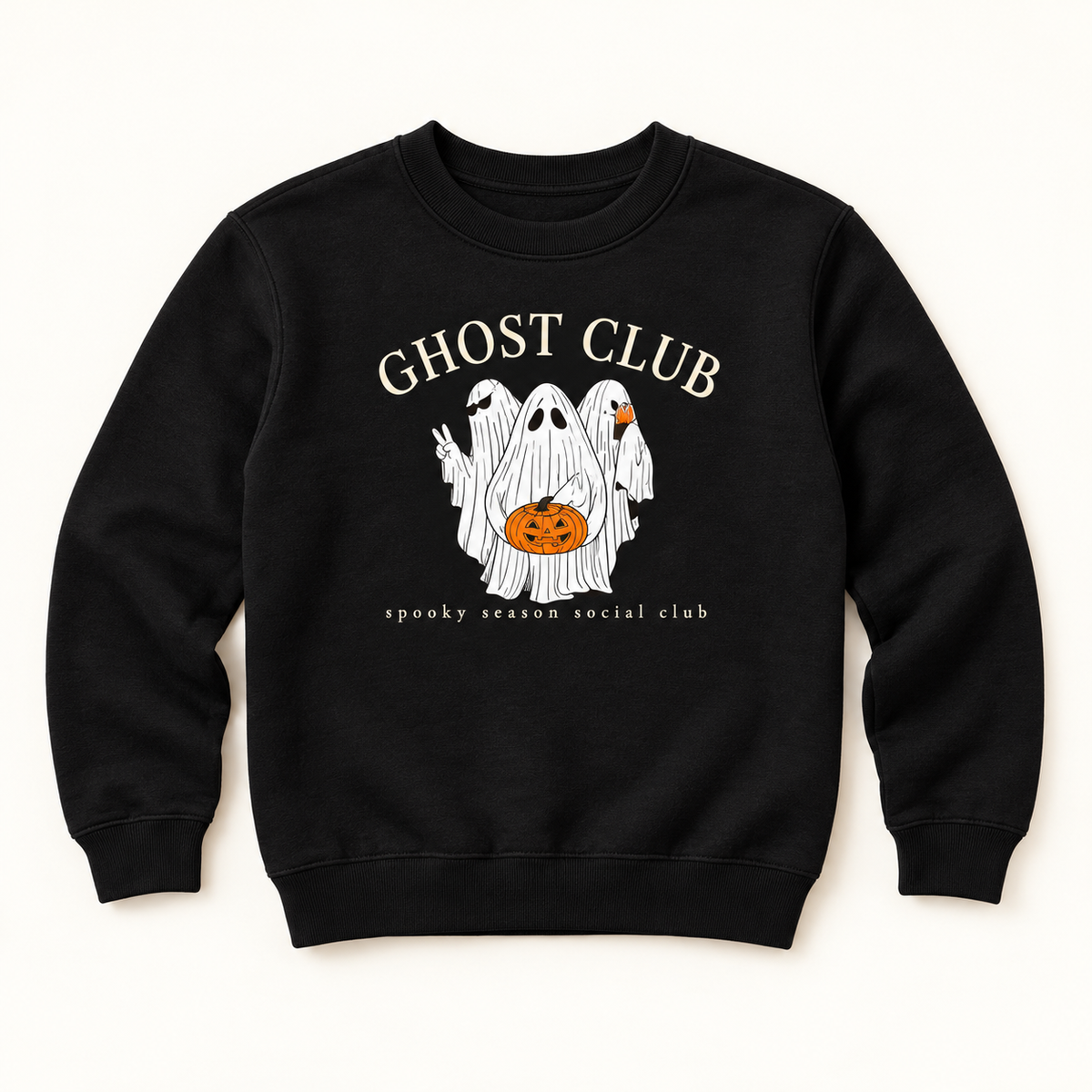 Ghost Club kids crewneck in black
