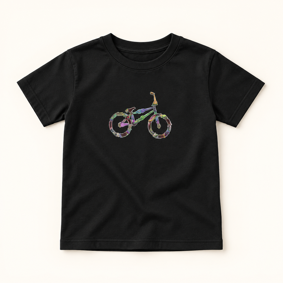 Kid’s BMX bike T-shirt apparel-only mockup