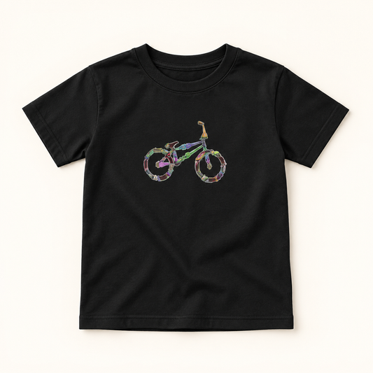 Kid’s BMX bike T-shirt apparel-only mockup