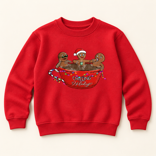 Kids Christmas sweatshirt apparel-only mockup