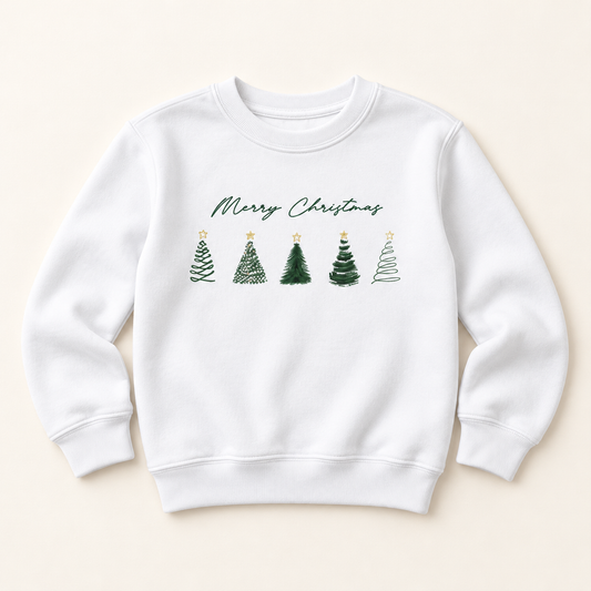 Kids Merry Christmas sweatshirt apparel-only mockup