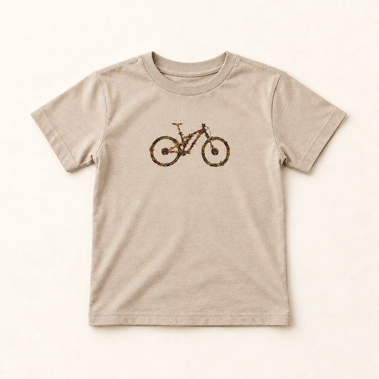 Kid’s Mountain bike T-shirt apparel-only mockup